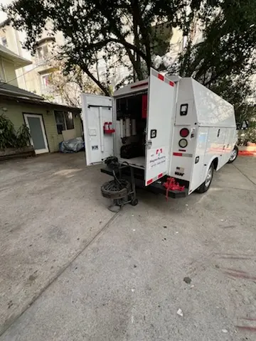 Magnet Plumbing service vehicle on-site for Grease Trap Cleaning in Belleair Beach